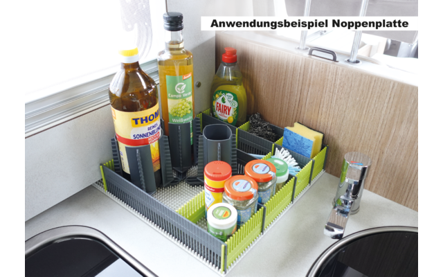 Purvario Flaschen & Glashalter FLEXXI 100 für die Noppenplatte