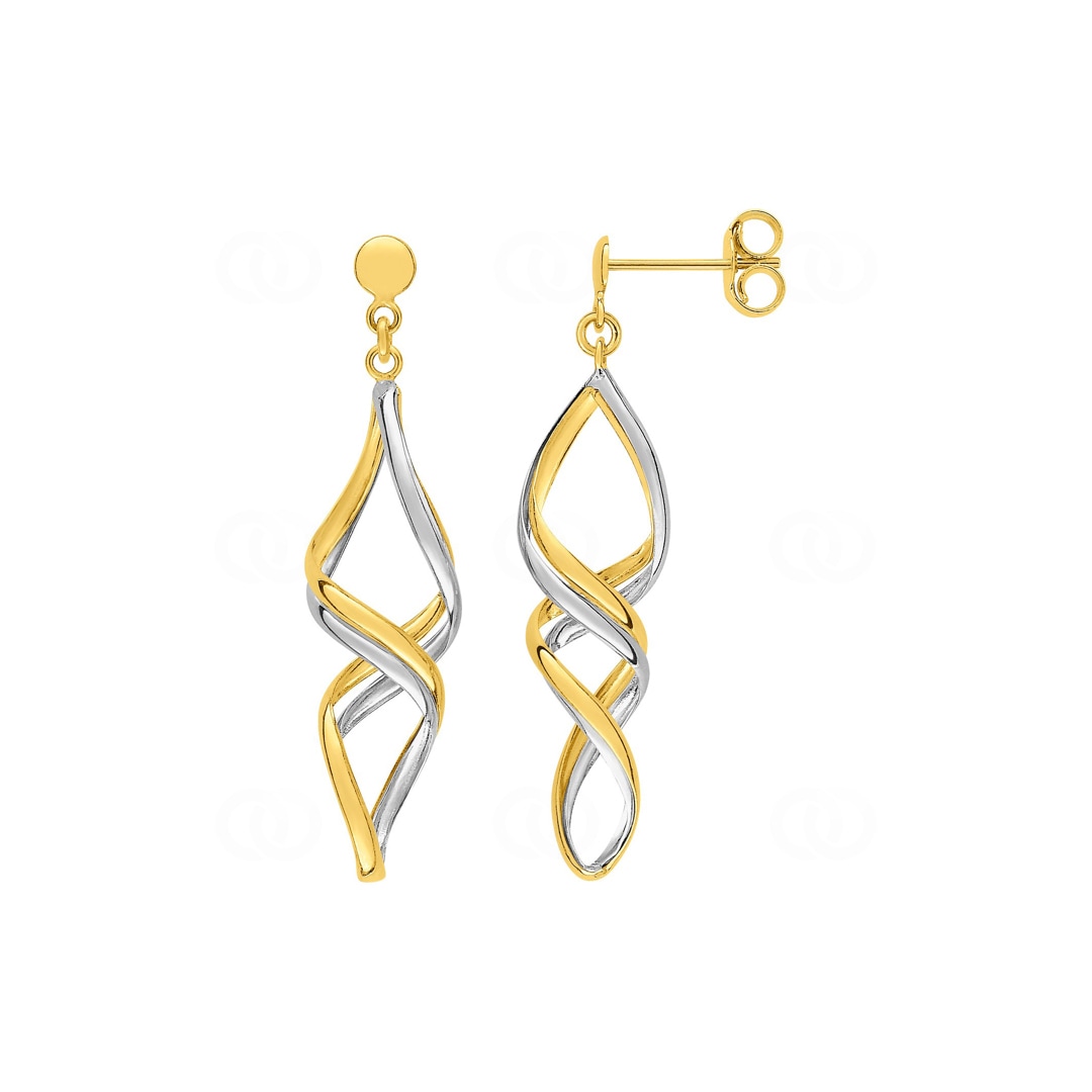 Ohrhänger 750/18 K Gelb-/Weissgold