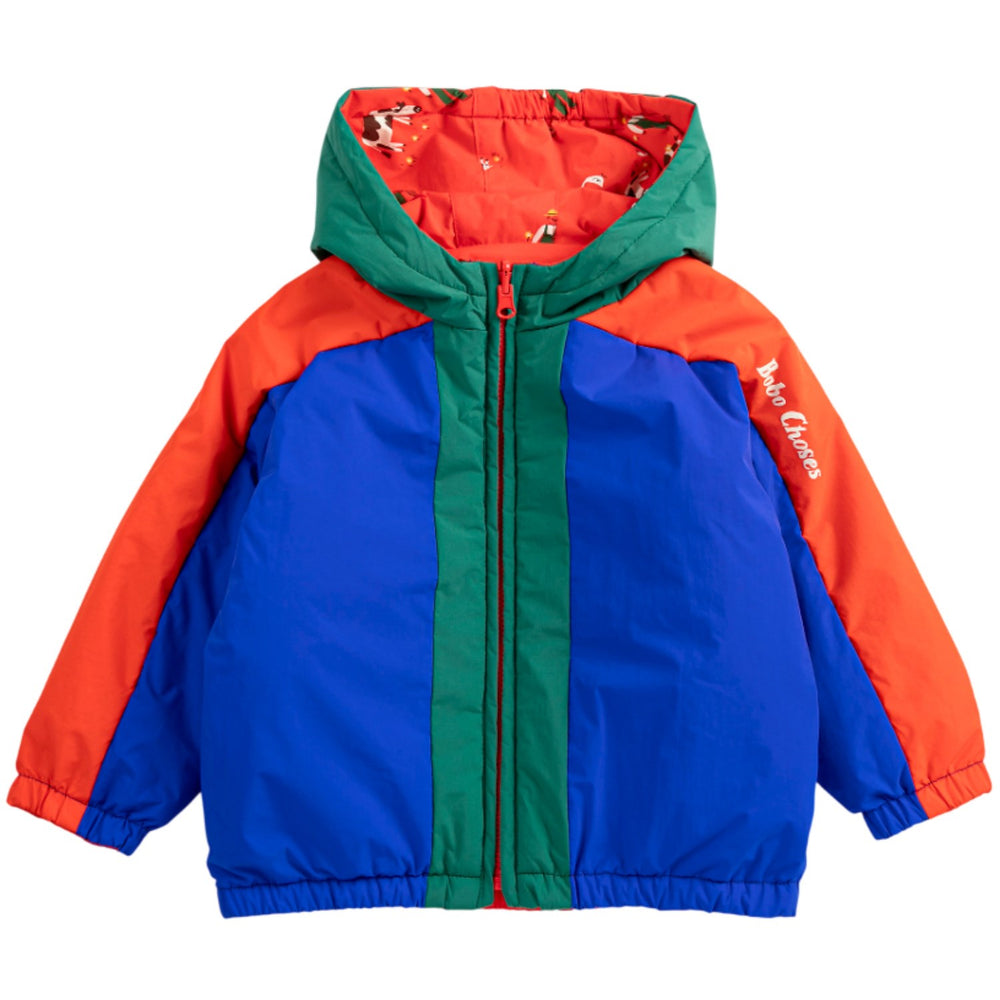 Køb Bobo Choses Red Farm Adventure All Over Vendbar Anorak