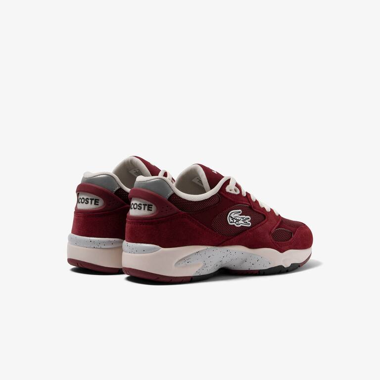 Sneakers Storm 96 Vintage femme cuir velours Sneakers - Rouge - Lacoste - Femme