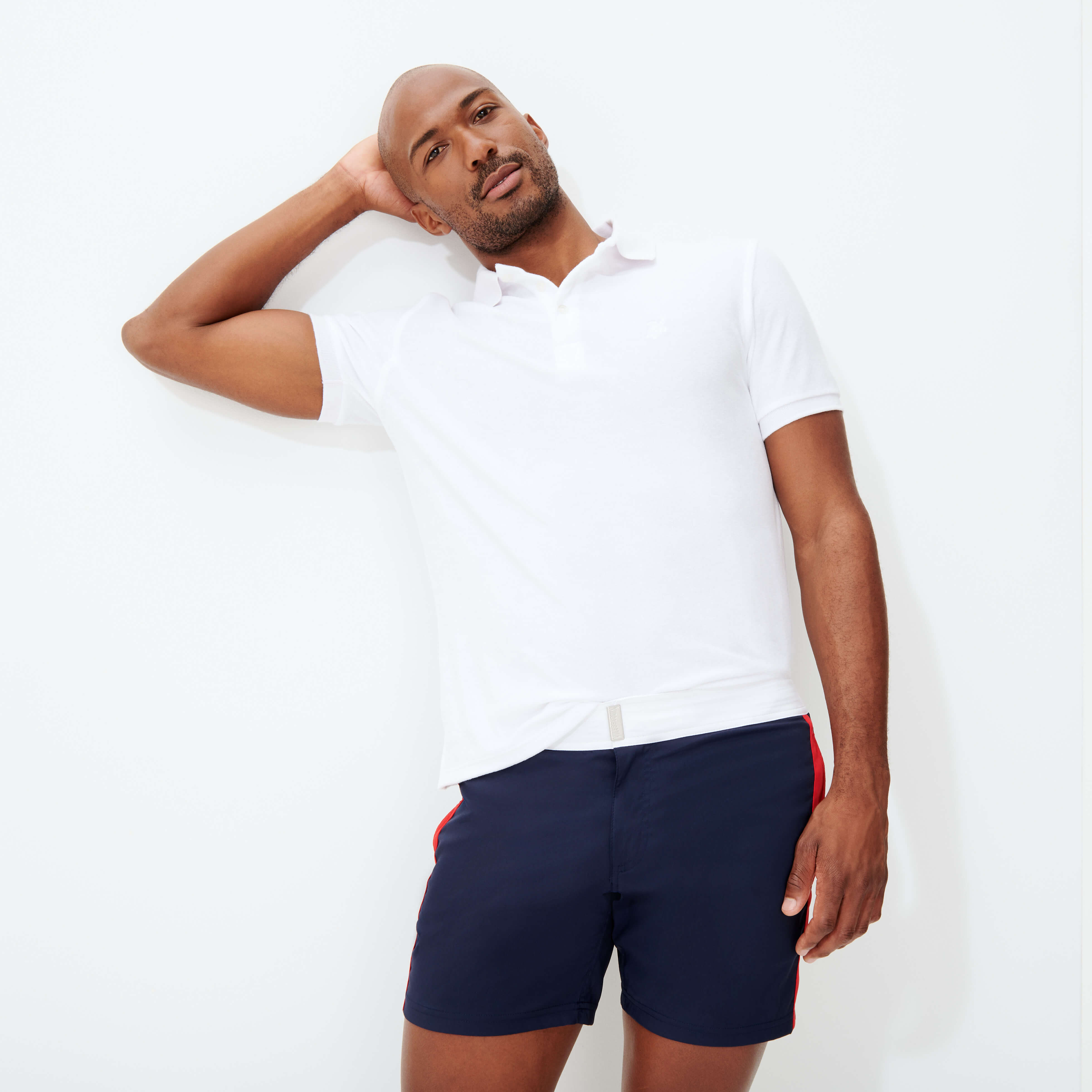 Maillot de bain Court Stretch Ceinture Plate Homme Color Block