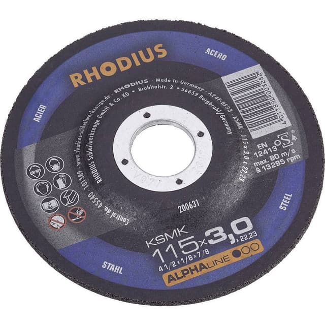 Rhodius KSMK 200631 Skæreskive forkrøppet 115 mm 22.23