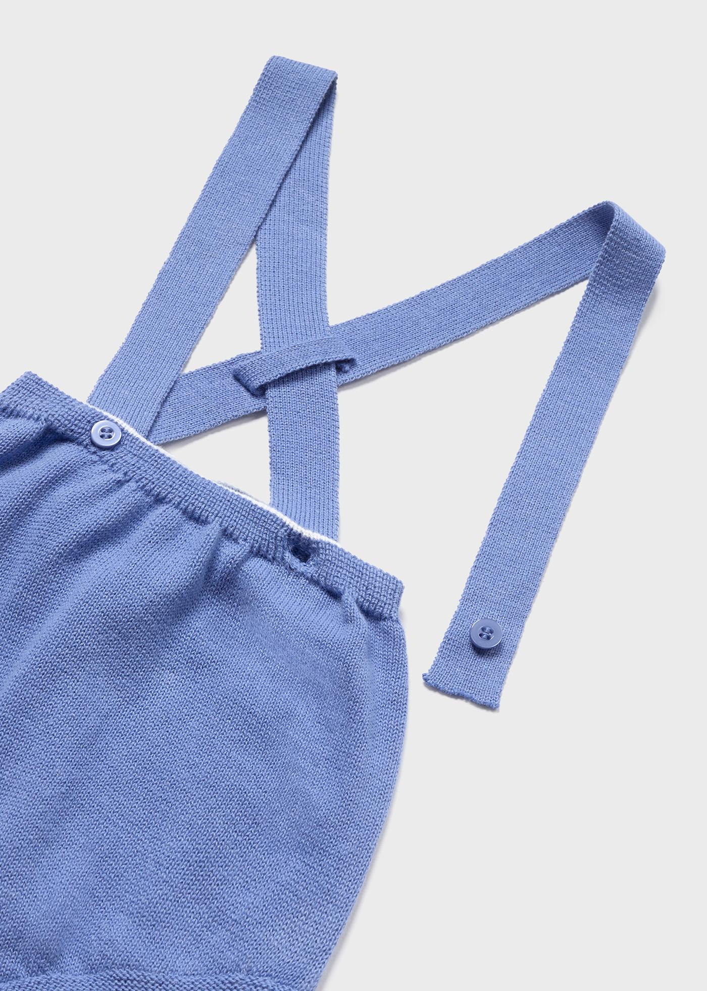 Conjunto de duas peças em malha de algodão sustentável para recém-nascidos.