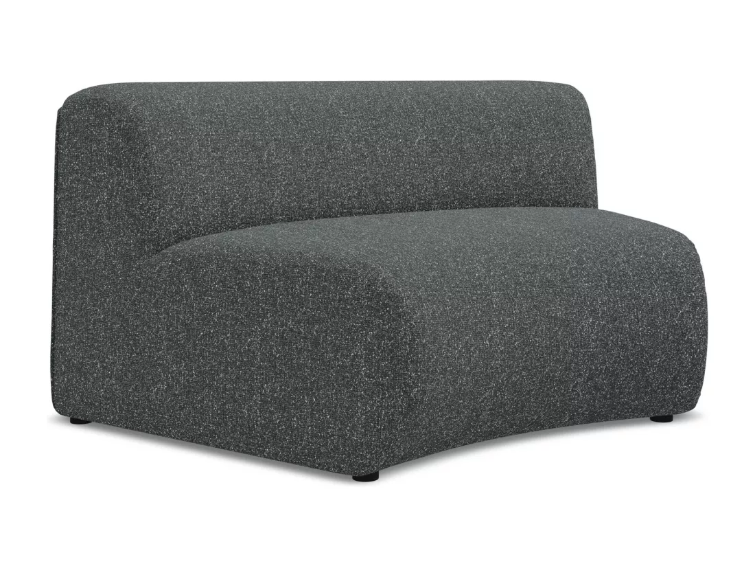 Fauteuil d'angle pour canapé modulable en tissu texturé - graphite - EKAHI