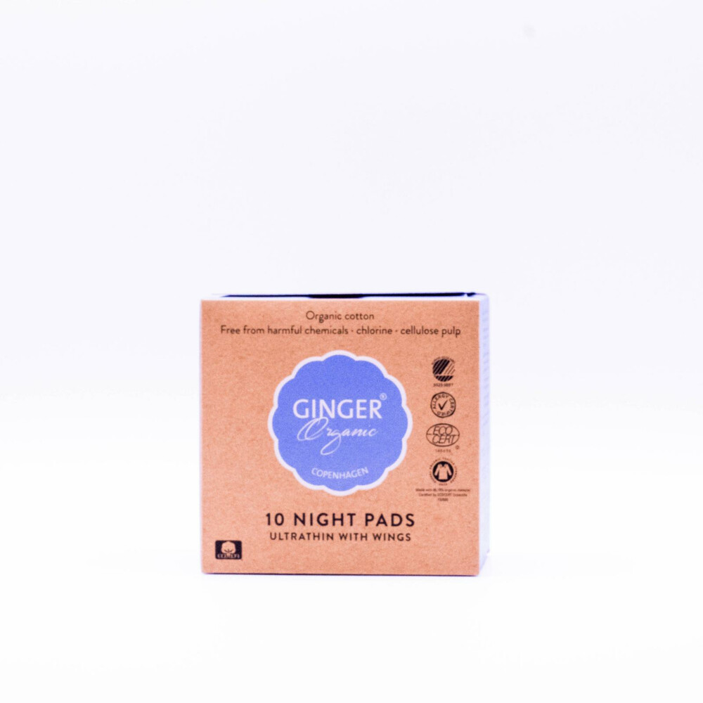 Ginger Organic Maandverband Nacht10 stuks