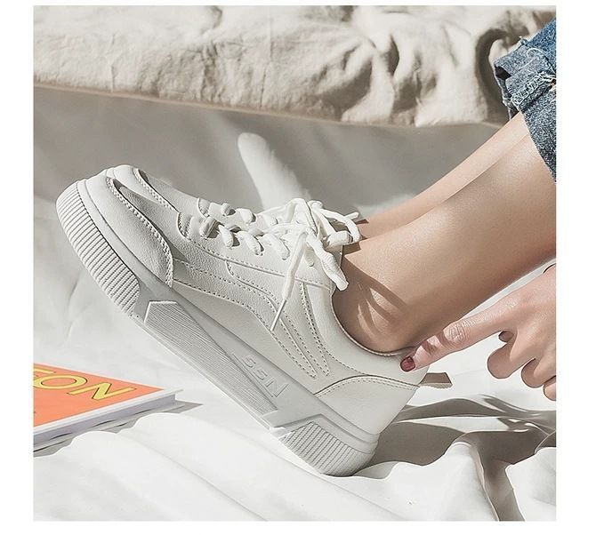 Asterisk - Effen platform sneakers