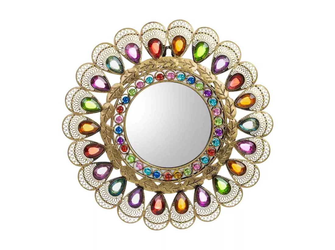 Miroir avec verre acrylique coloré