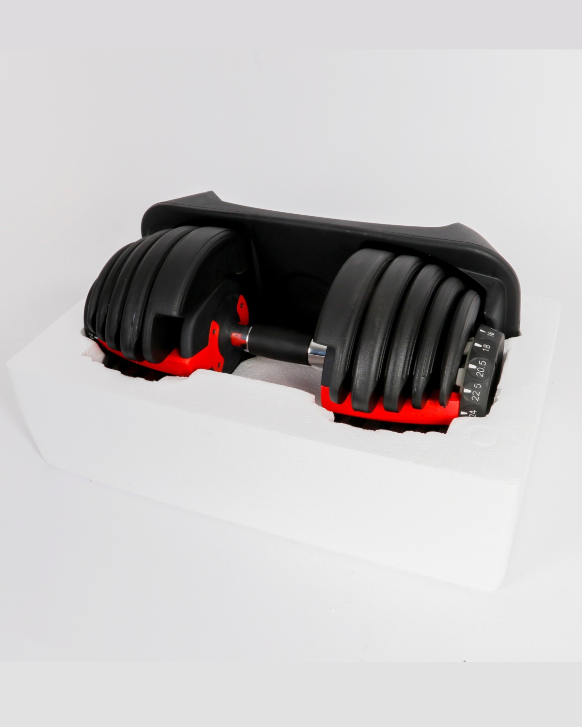 LEVITY Adjustable Dumbbell 24kg (1 stk) + Adjustable Dumbbell Rack