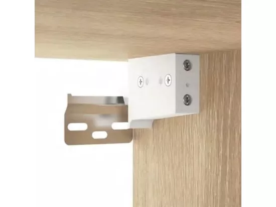 Armoire de miroir avec LED Chêne sonoma 76x15x55 cm