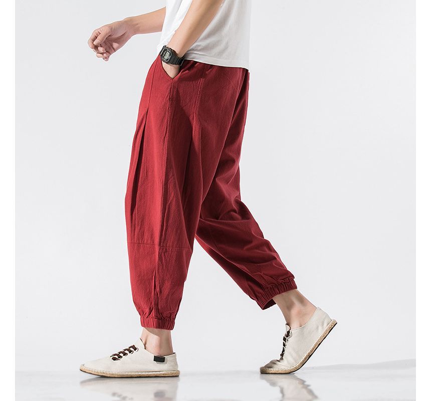 Aozora - Cropped broek met trekkoord