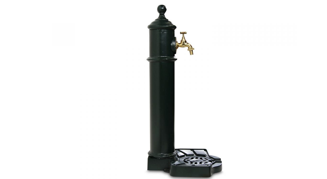 Fontaine de jardin aluminium, métal vert 29x33.5x72cm - aluminium-métal
