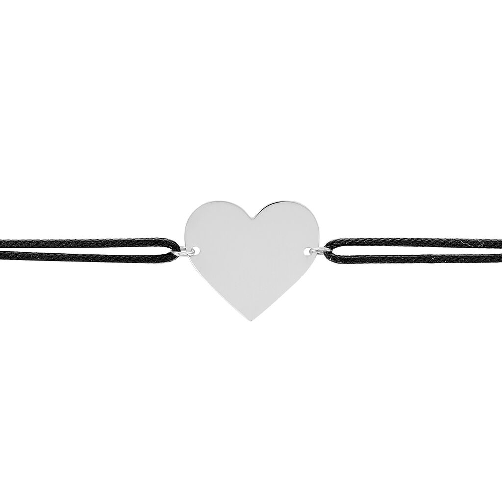Bracelet Coeur Gravable Or Blanc