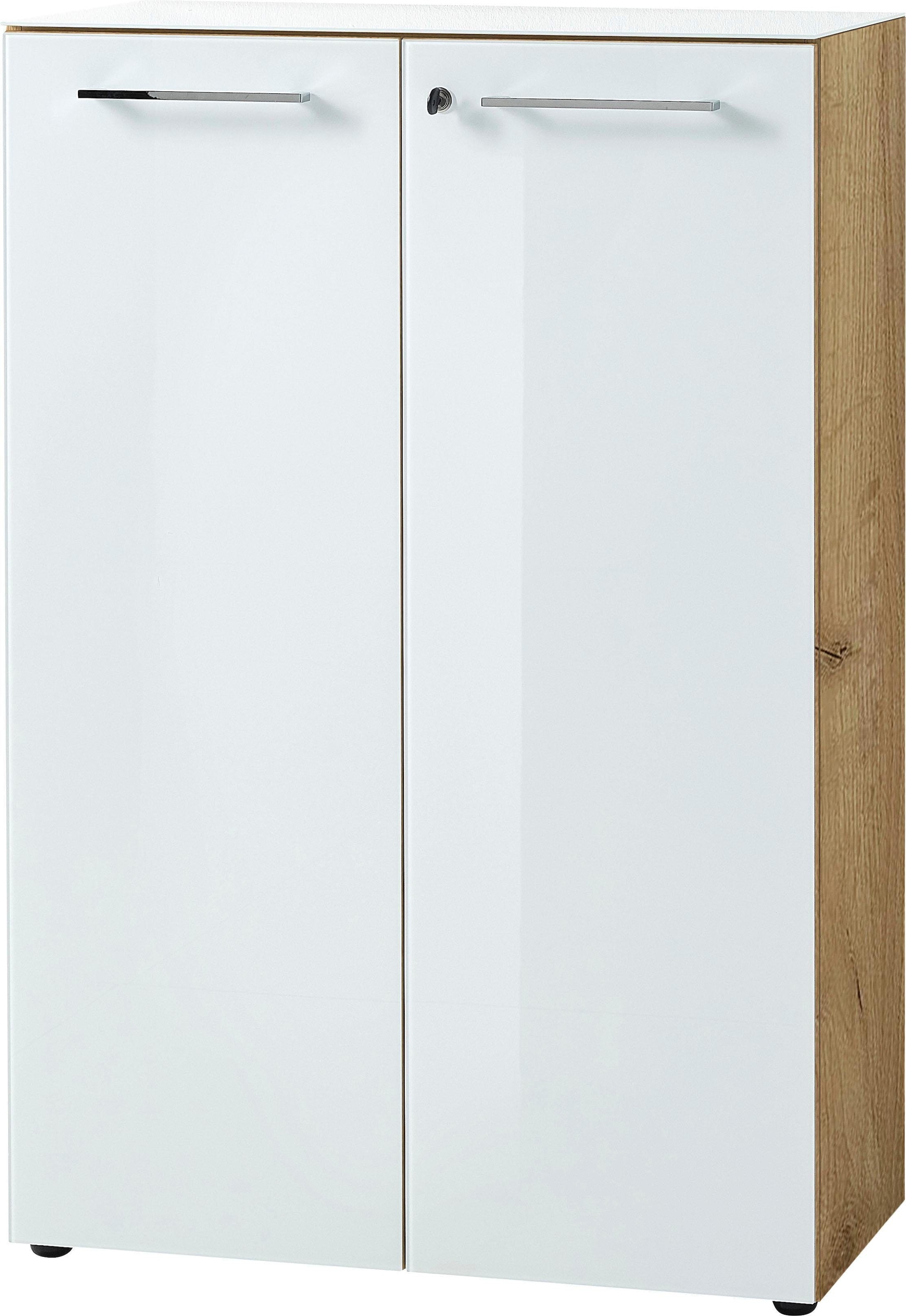 GERMANIA Aktenschrank »GW-Monteria« in 2 Höhen,  Türen mit Glas-Auflage, abschliessbar, Breite 80 cm, Made in Germany