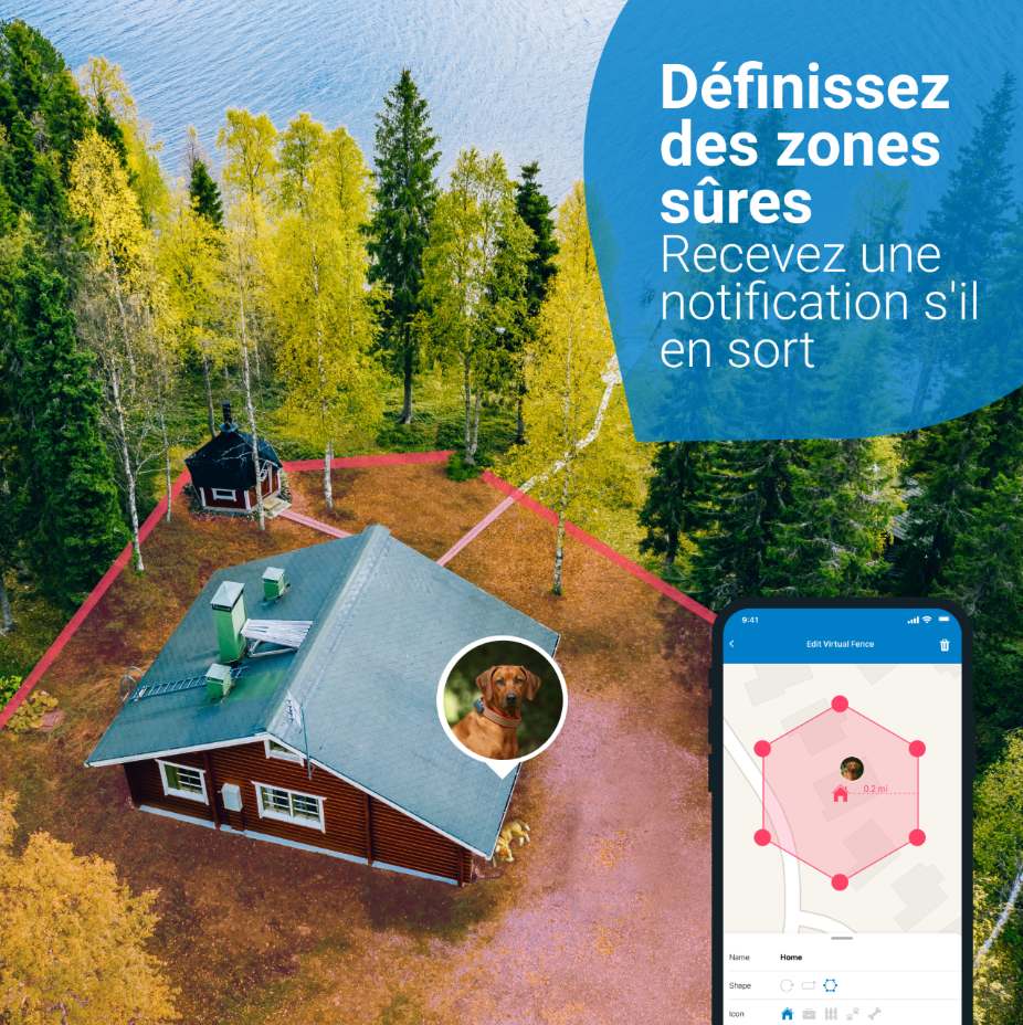 Tractive GPS DOG 4 - collier GPS pour chien avec suivi d'activité - Bleu nuit
