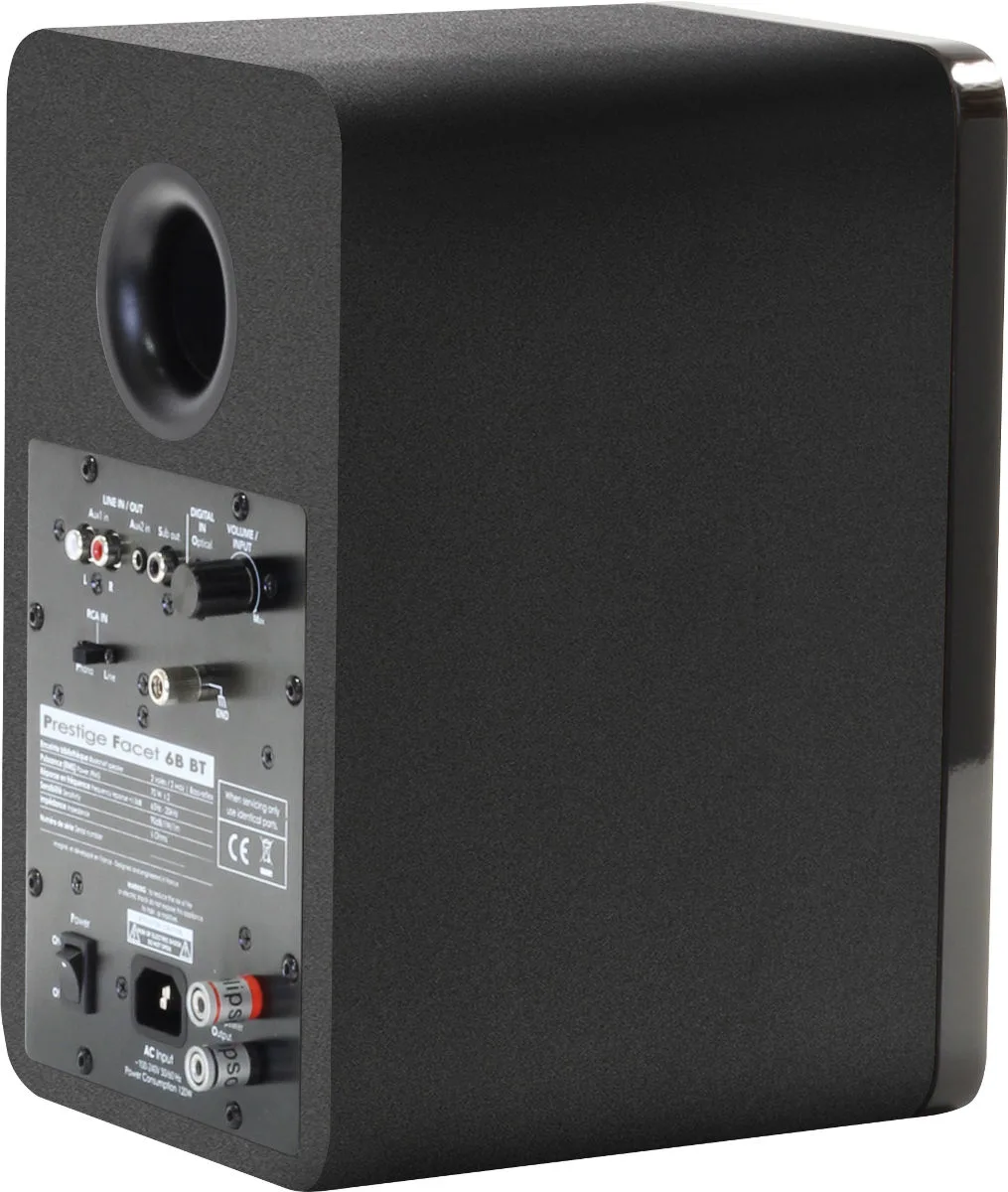 Elipson Prestige Facet 6B BT Phono Noir Enceintes sans fil hi-fi
