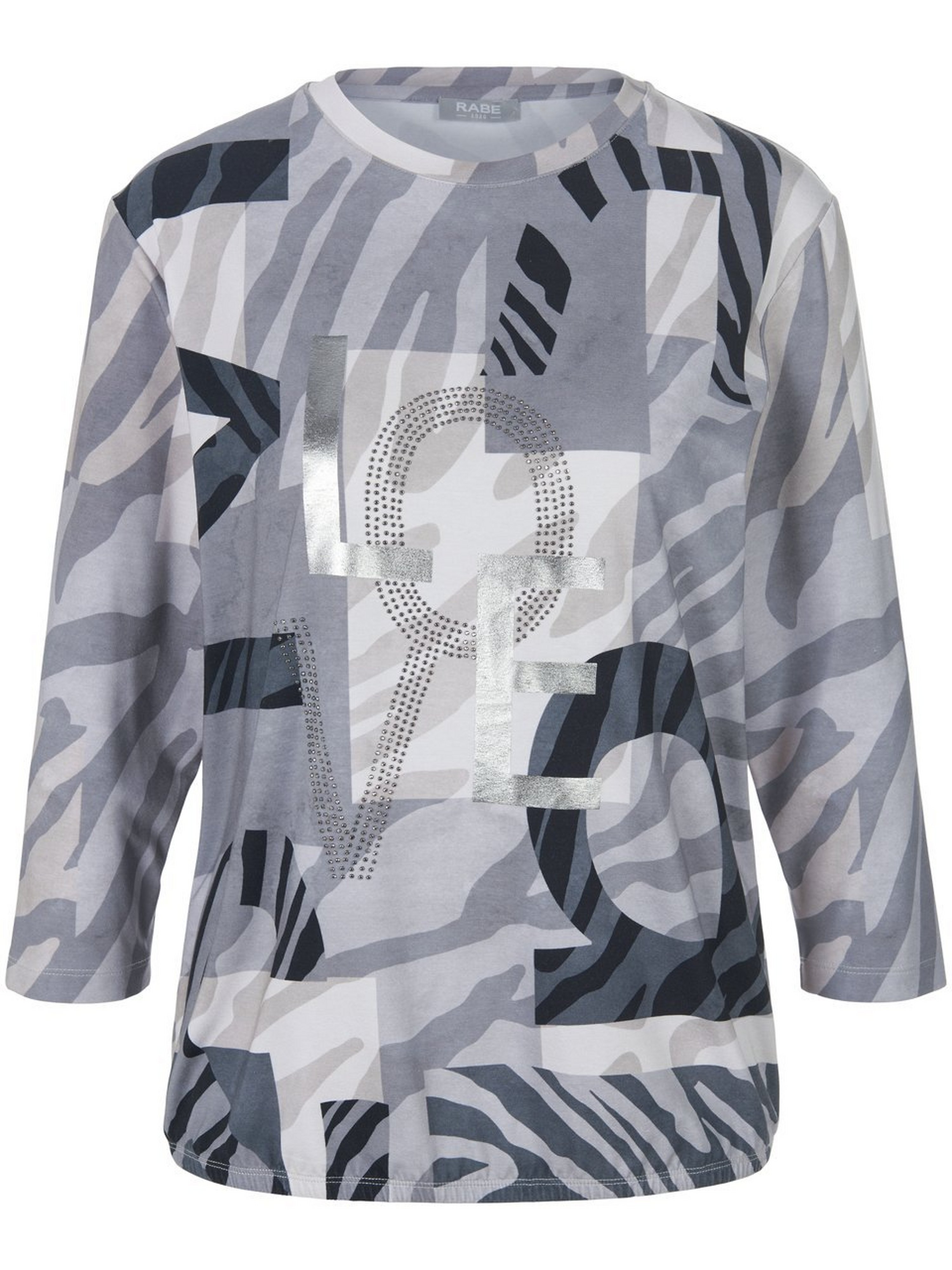 Rundhals-Shirt mit 3/4-Arm
