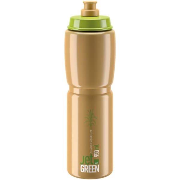 Bidon vélo ELITE JET 950 ML GREEN/BROWN