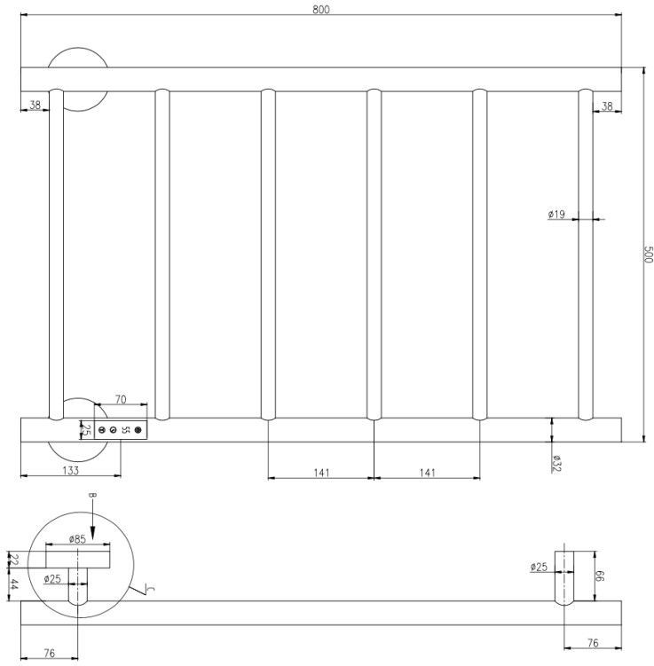 TVS - Design Plus 6 - Elektrische Radiator - Goud Glans - 80x50cm