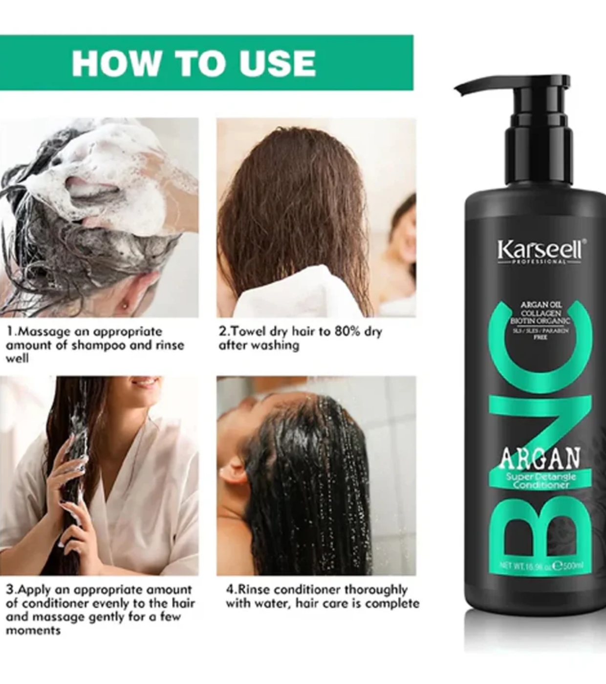 Karseell - *BNC* - Condicionador com Óleo de Argan
