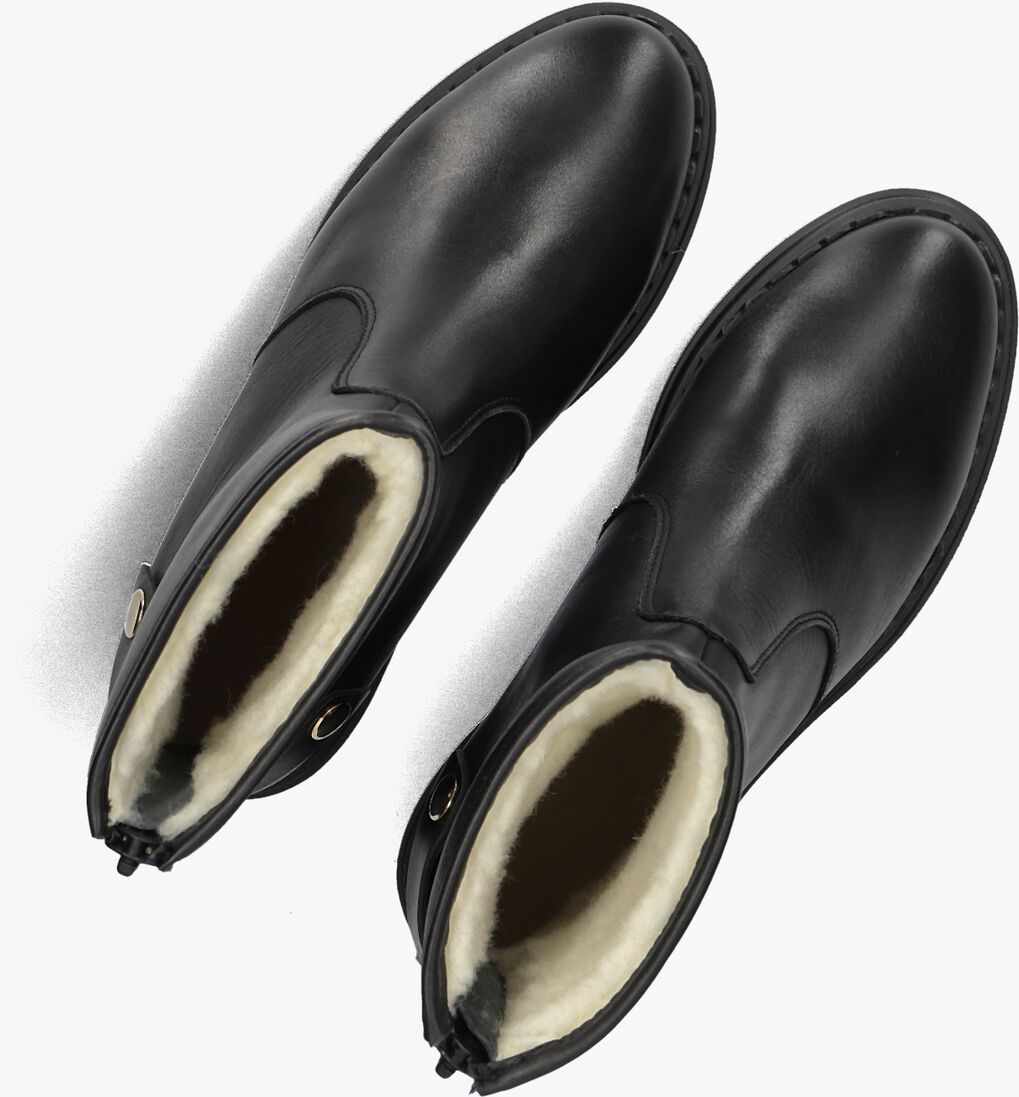 zwarte nubikk enkelboots fae leva fur
