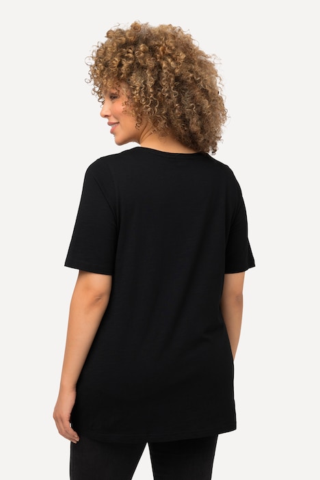 Weihnachts-Shirt, Tiere, A-Linie, V-Ausschnitt, Halbarm