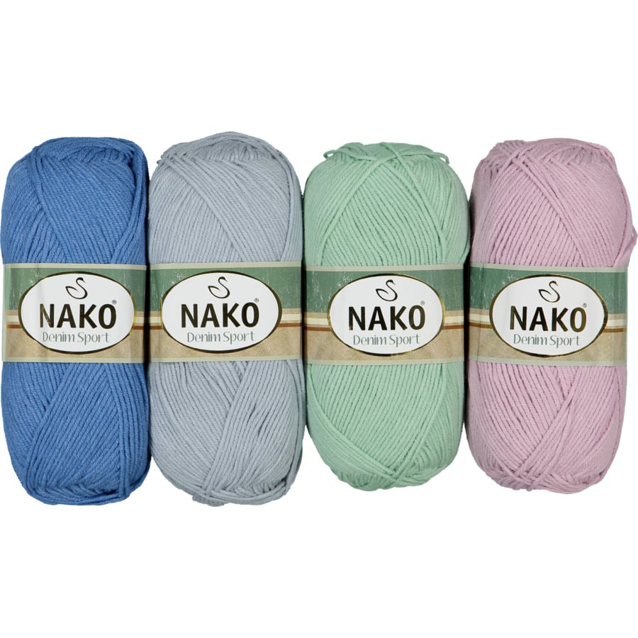 Strickgarn meliert 200 g / Knäuel blau