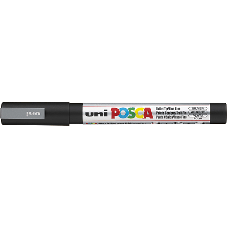 Posca PC3M vandbaseret tusch - sølv
