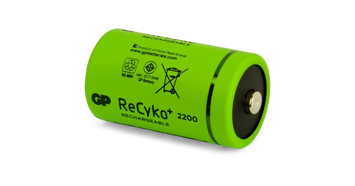 GP BatteriesReCyko+ D 2200 - 2 oplaadbare batterijen  (Groen)