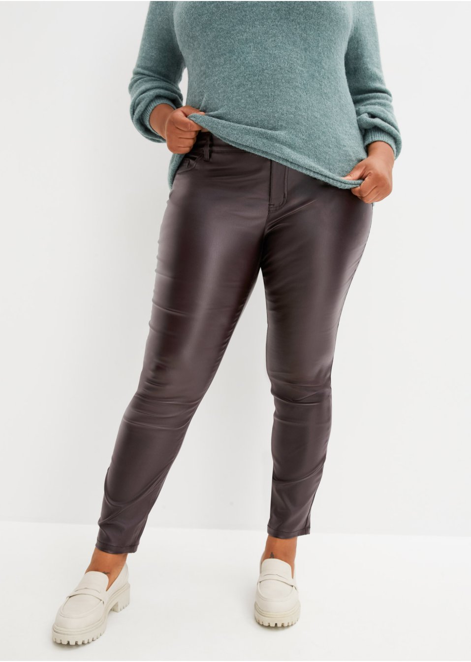 Pantalon extensible enduit
