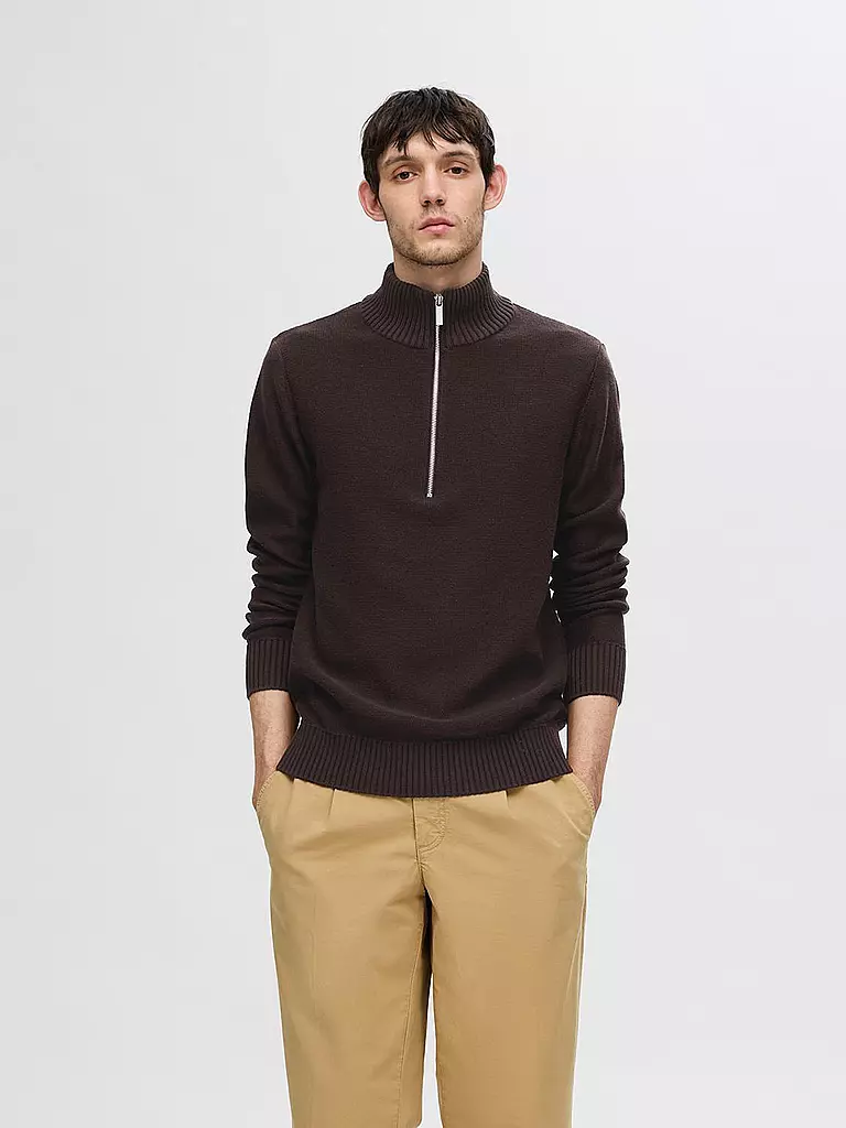 SELECTED Troyer Pullover SLHAXEL braun
