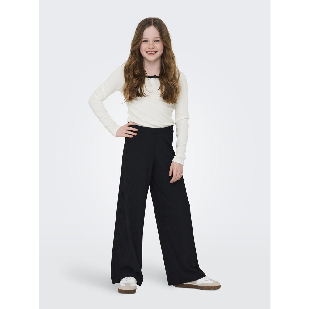 Køb kids ONLY Cloud Dancer Black Bow Kogsofia L/S Sløjfe Top Jrs