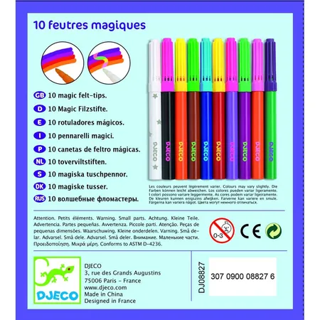 Djeco Farben: 10 magische Filzstifte