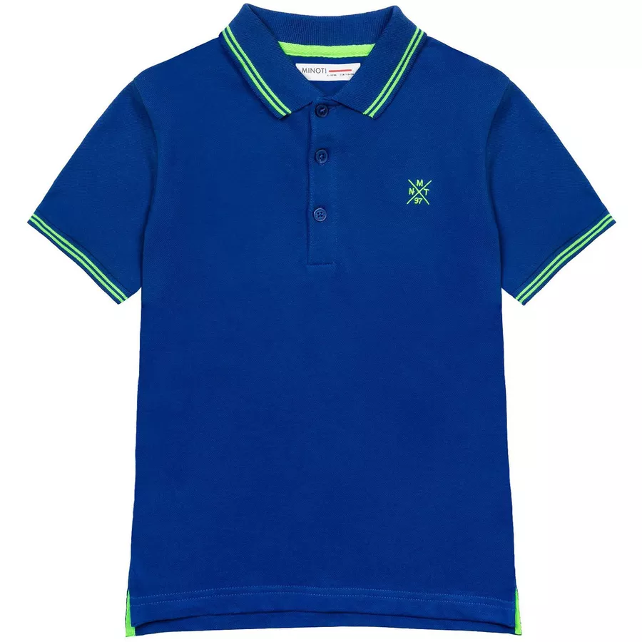 MINOTI Poloshirt mit Kontrastelementen Blau