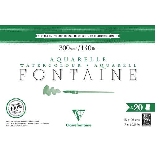Clairefontaine FONTAINE Aquarellpapier Grobkorn