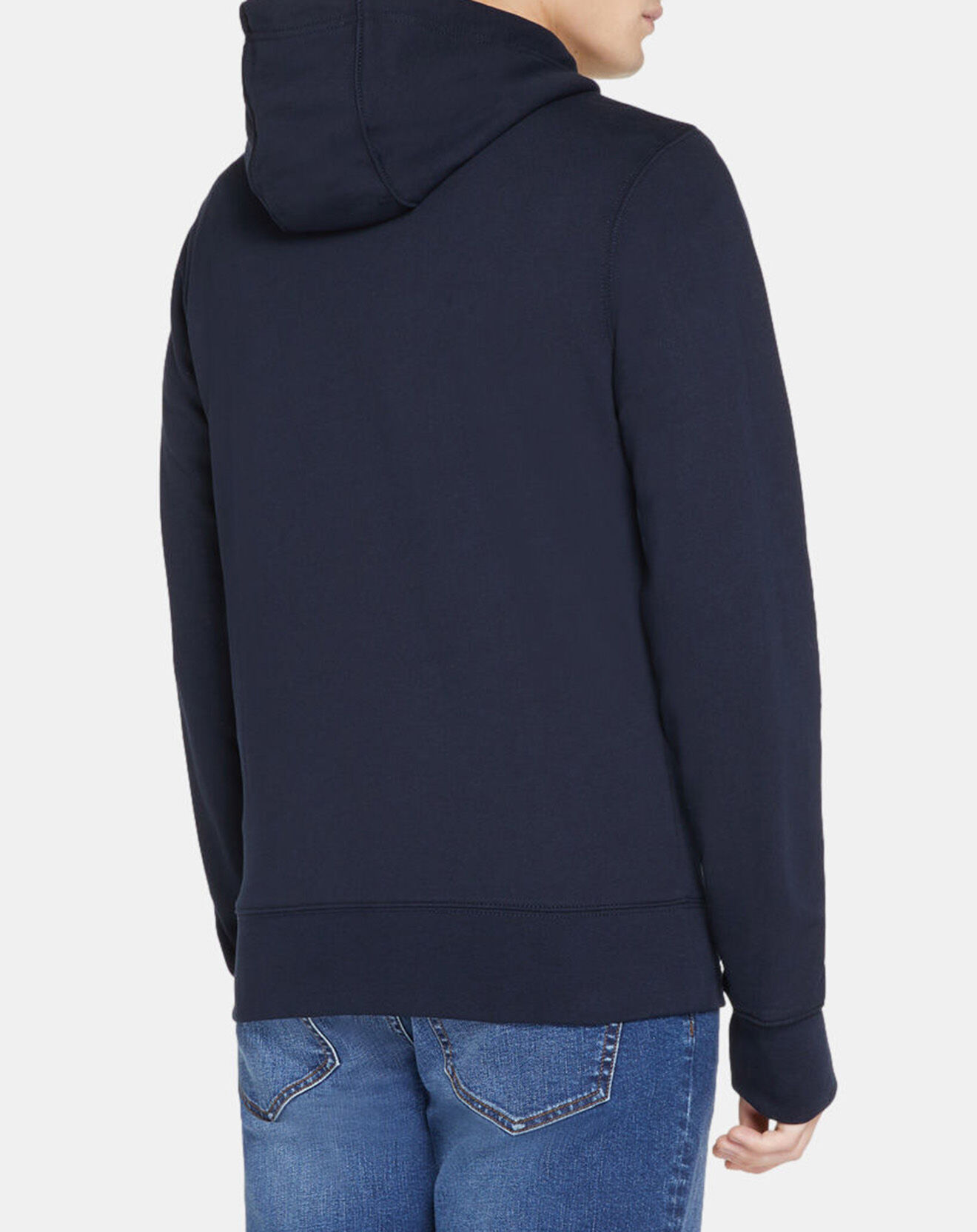 Tommy Hilfiger Sweat 100% Coton Bio zippé bleu marine