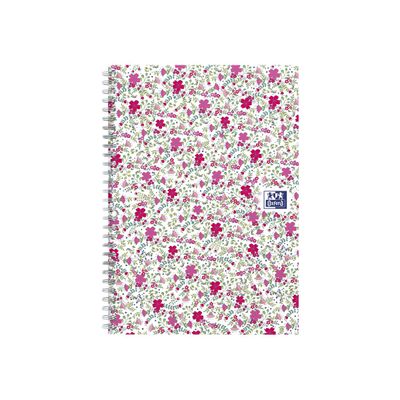 Oxford Floral - Carnet de notes à spirale - B5 - 120 pages - ligné