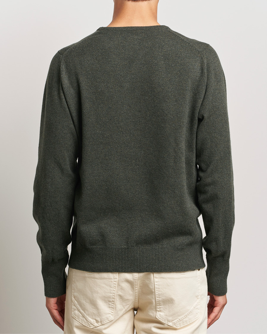 William Lockie Rob Lambswool Crewneck Seaweed