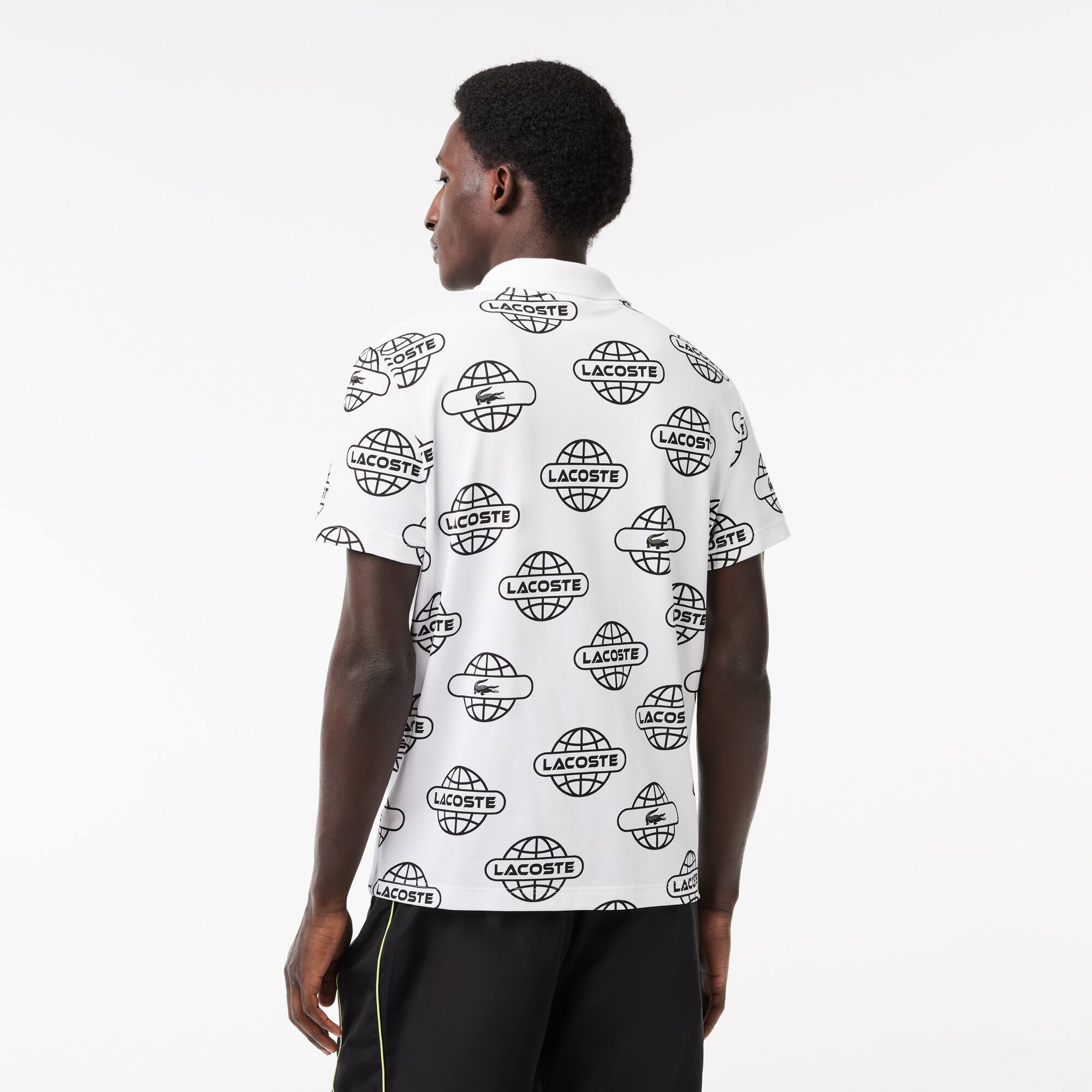 LACOSTE Movement Poloshirt aus leichtem Piqué mit Globe-Aufdruck Kurze Ärmel - Weiss - Lacoste - Herren