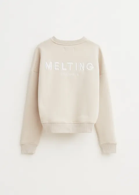 Sweater met merk print zand (ZND.L)