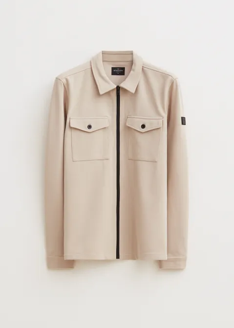 Overshirt met ritssluiting zand (ZND.L)