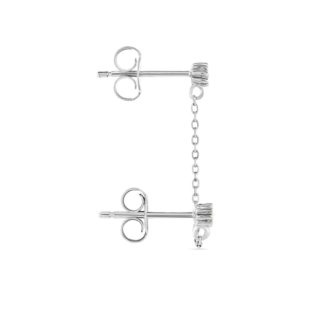 Bijoux D'oreilles Rocca Argent Blanc Oxyde De Zirconium