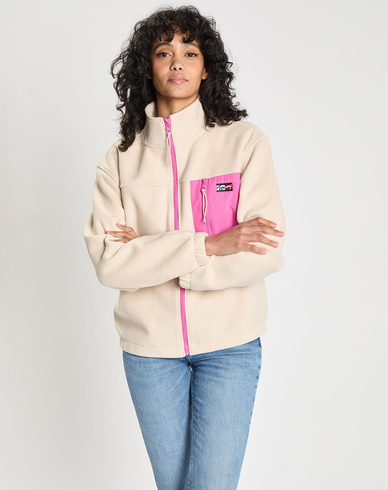Tommy Jeans Veste Polaire beige/rose