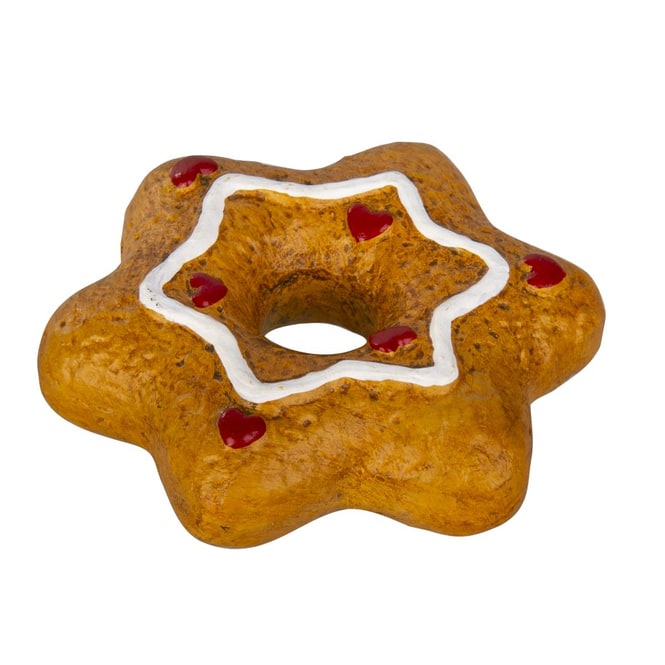 Deko-Lebkuchenfigur - braun/weiß - ca. 7 x 2,5 x 5 cm - 1 Stück