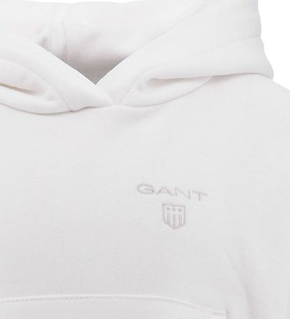 GANT Kapuzenpullover - Contrast Shield - Eierschale