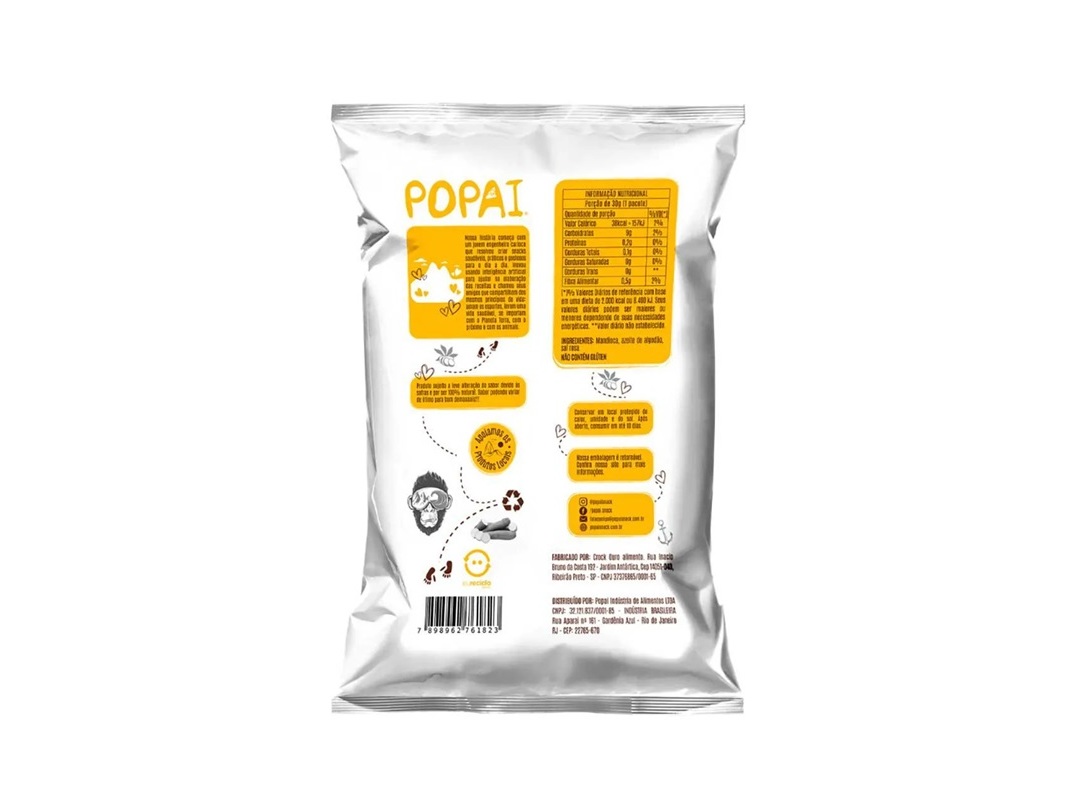 CHIPS DE MANDIOCA POPAI TRADICIONAL 30G
