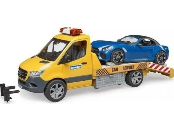 Bruder Mercedes-Benz Sprinter car transporter with Roadster toy