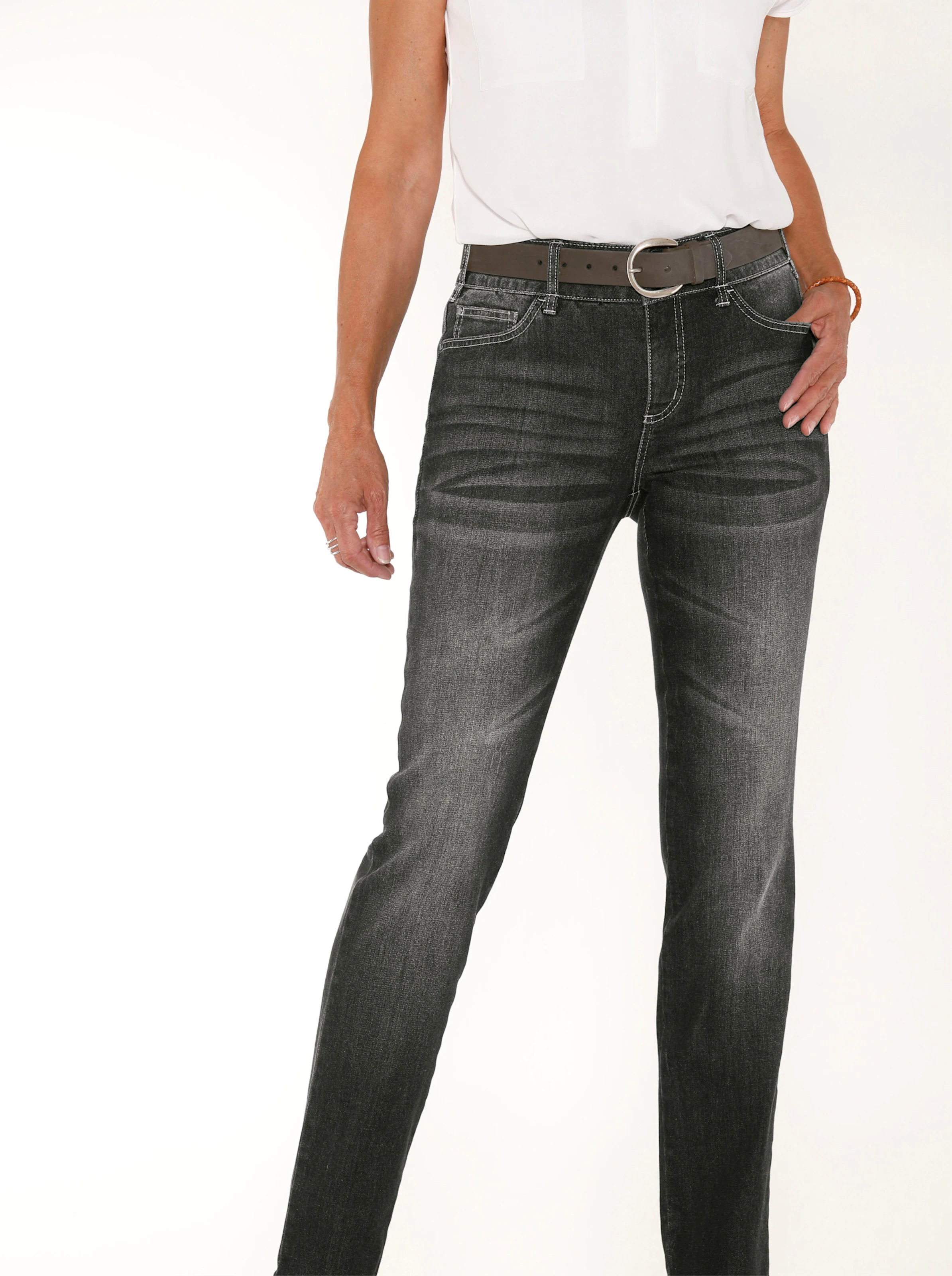 Jeans in grey-denim
