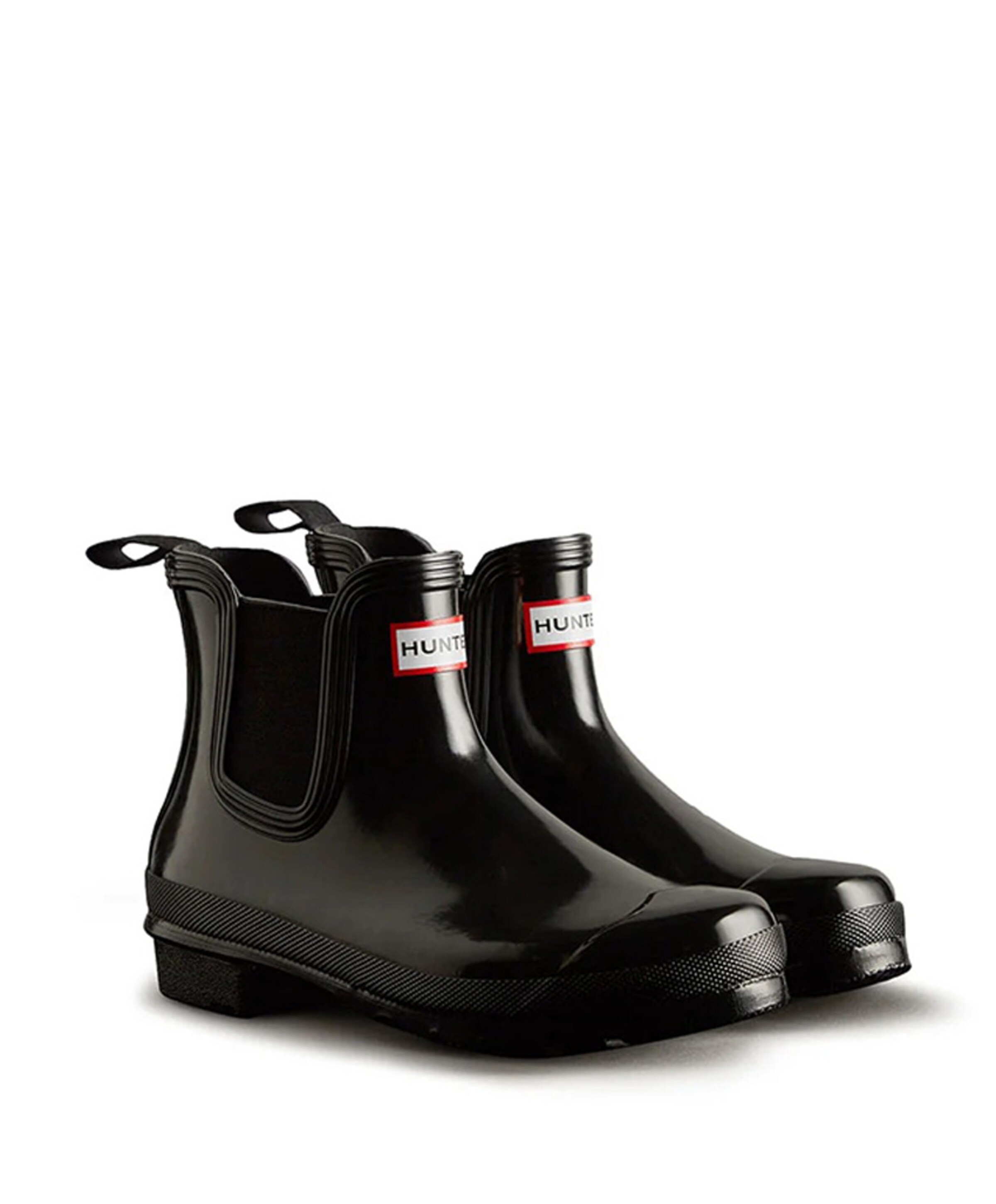 Hunter WOMENS ORIGINAL GLOSS CHELSEA BOOT dames enkellaarzen zwart