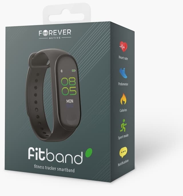 Forever SB-50 Smart aktivitetsarmbånd, sort