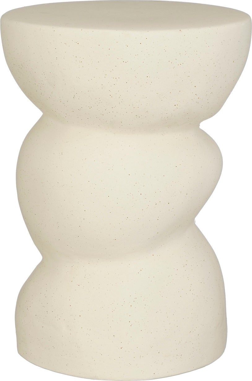 Mica Decorations bijzettafel crème D 26 H 36,5 cm